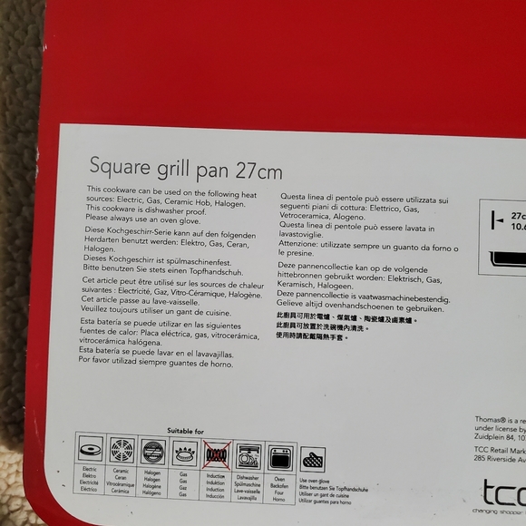 NWT Thomas Rosenthal Group Professional Cookware Hard Anodized Square Grill Pan - Picture 4 of 6
